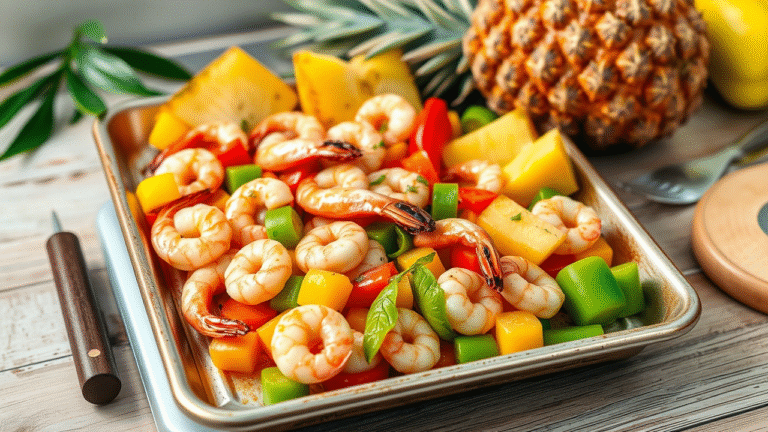 Caribbean Shrimp Tray Bake for a Tropical Night
