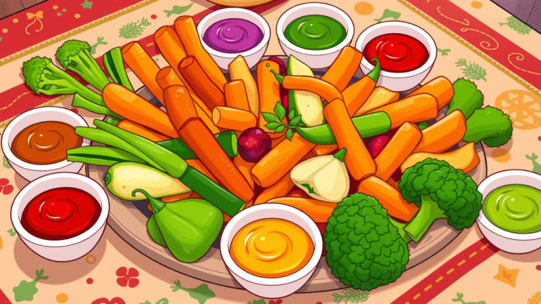 Roasted Veggie Platter with Fun Dips for Holidays