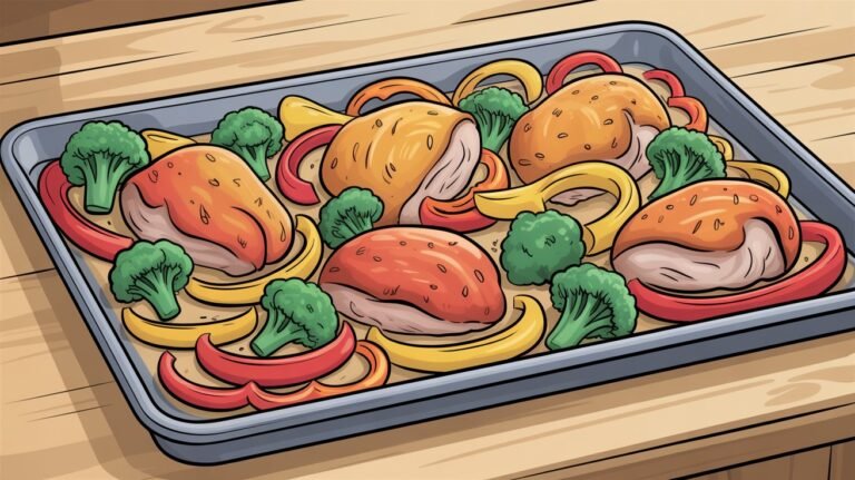 Sheet Pan Rainbow Chicken and Veggies in 10 Minutes
